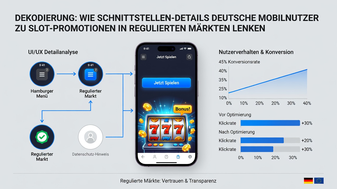 Nahaufnahme einer mobilen Slot-Promotion mit interaktiven Interface-Elementen und Belohnungsanzeige
