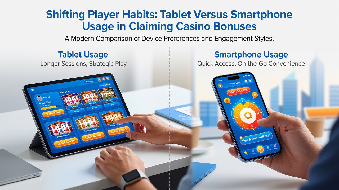 Datenvisualisierung zu Tablet und Smartphone Trends bei Casino Boni 2026